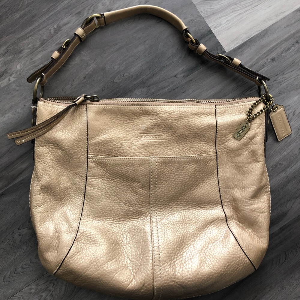 Coach Metallic Gold Leather Purse